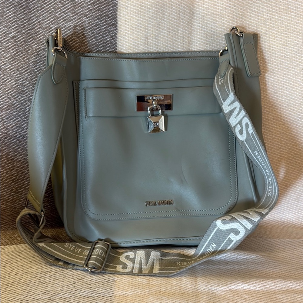 Steve Madden Gray Shoulder Bag with Adjustable Strap